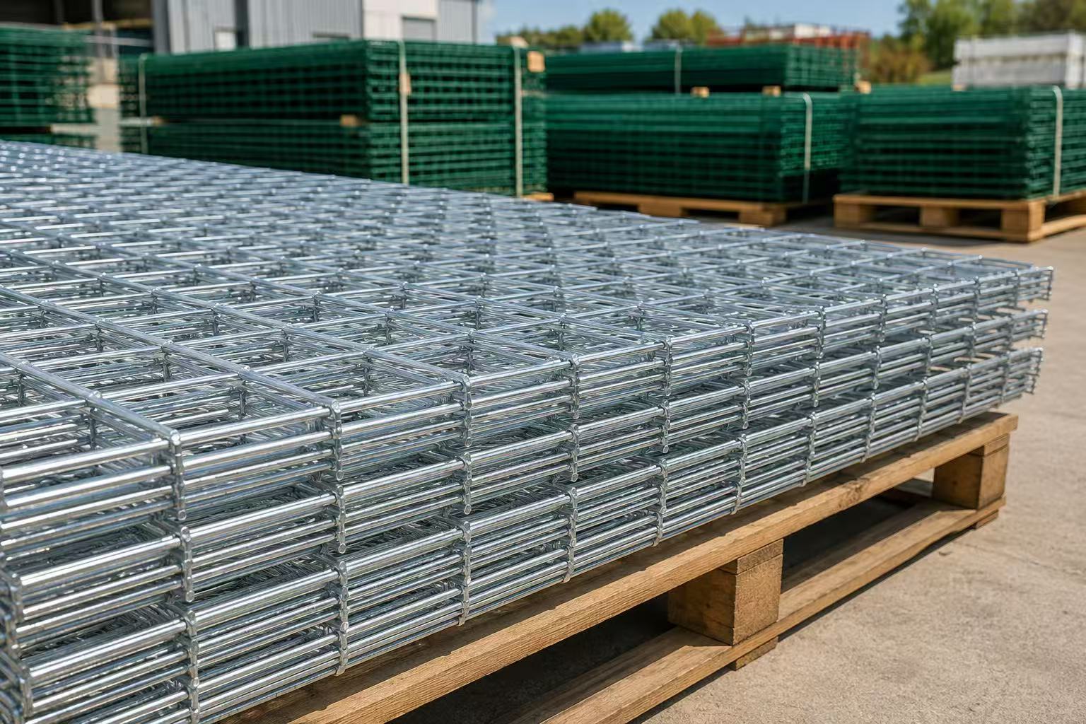 ANJIA Group hot-dipped galvanized welded wire mesh panels on pallets
