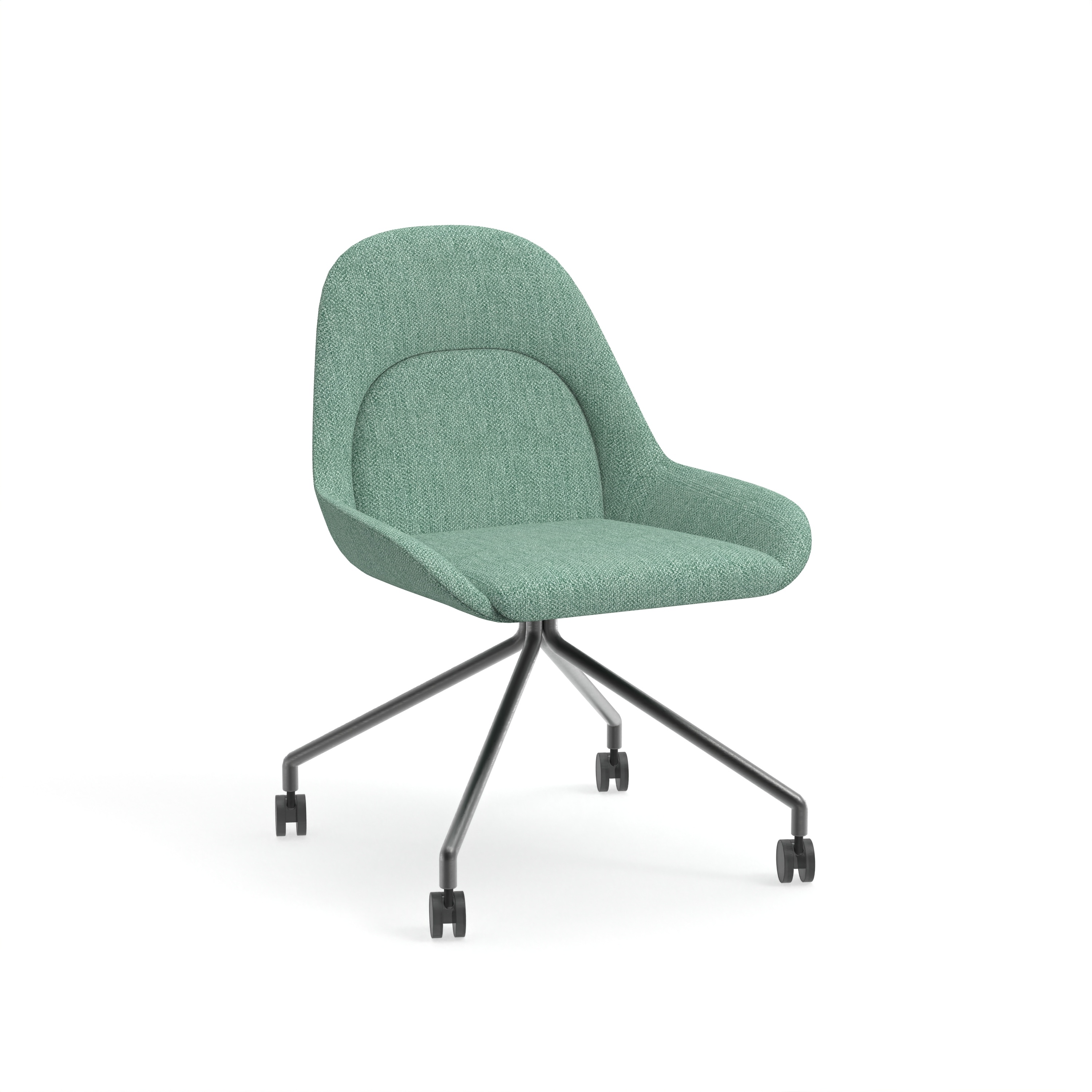Contemporary Fabric - Upholstered Task Chairs & Executive Swivel Chairs with Multi - Point Adjustments and Metal Casters for Office Workspaces