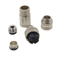 Blindaje de metal M12 4PIN Sensor Conector D Codificado