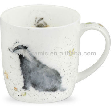 10oz Real Bone china Mug with Animal Printing