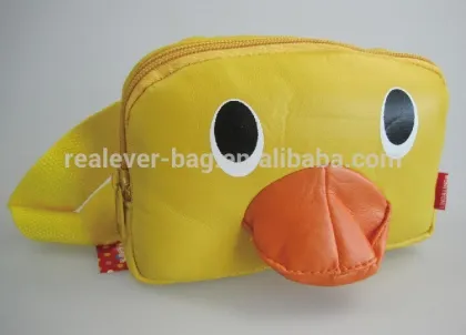 BH09 yellow duck soft PU child waist bag