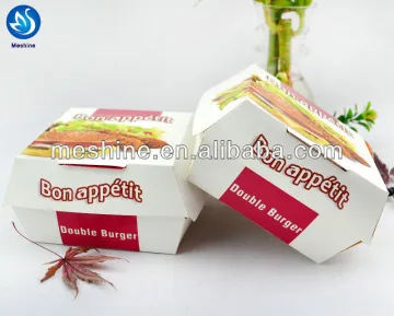 Custom paper hamburger box wholesale