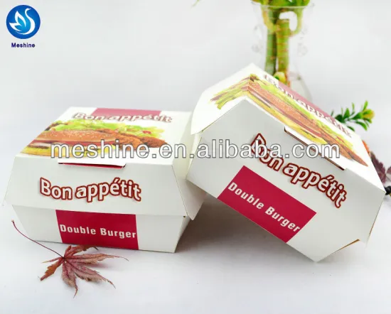Custom paper hamburger box wholesale