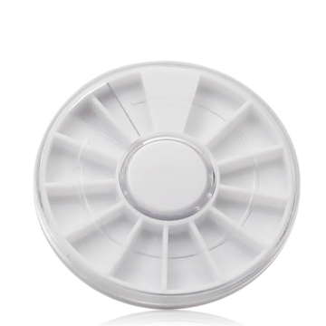 Round Plastic Rotating Box for Nail Art Supplies Storage