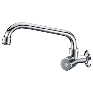 Easy Install Chrome Plated Faucet Single Handle Single Hole Cold Water Sink Faucet for Kitchen Room