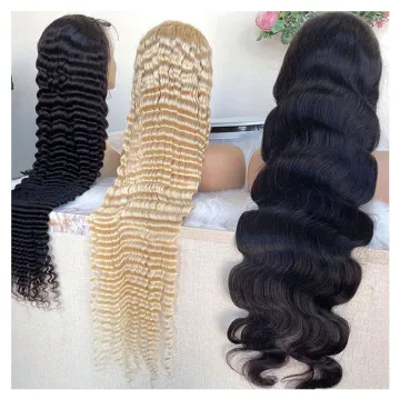 Top Quality natural unprocessed 12A brazilian human hair wig 13*4 HD lace front wig for black woman  wigs human hair lace front