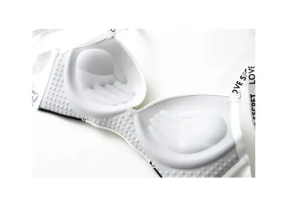 Custom Logo Love Secret Letter Fashion 32A-B Cup Wireless Comfort Adjustable Bra and Panties Set