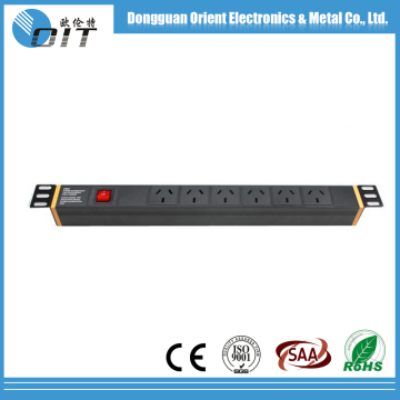 6 outlet SAA Certificate 19 inch Australia PDU with off-live switch