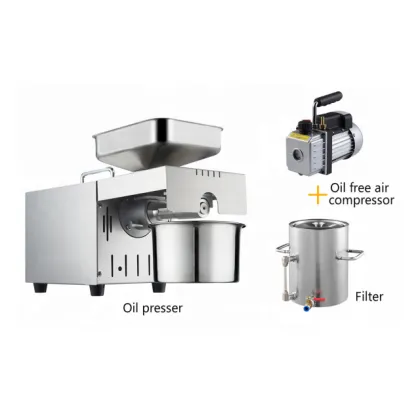 Small Capacity Household and Restaurant Oil Press Machine - Olive Sunflower Rapeseed Oil Expeller