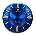 Dial de relógio de guilloché azul escuro de 35 mm
