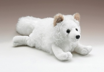 plush wolf, white wolf plush toy, white wolf plush