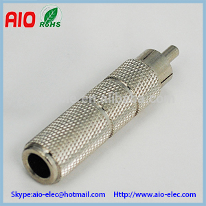nickel plated full matel jacket RCA male to 6.35mm female,RCA male to 6.35mm plug,RCA male to 1/4 inch plug audio adaptor connec