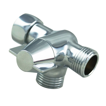 Brass 3 Way T Shower Arm Adapter Diverter Connector