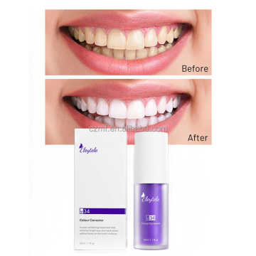 Private Label 30ML Tooth Whitening Toothpaste for Yellow Teeth - Non Sensitive V34 Teeth Colour Corrector