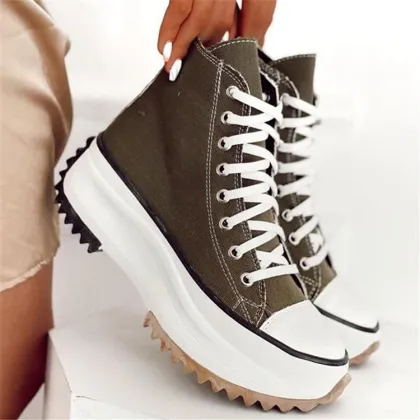 Lady Thick-Soled Canvas Shoes