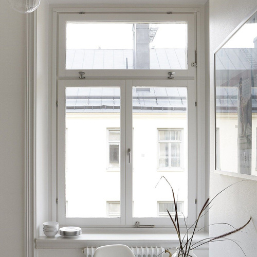Vetro temperato semplice design in alluminio finestra scorrevole
