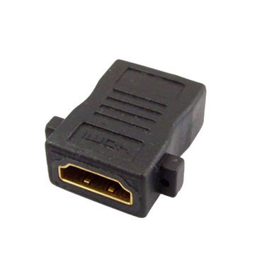Golden Plated HDMI® Female to HDMI® Female Adapter, Supports 1,080 Pixels