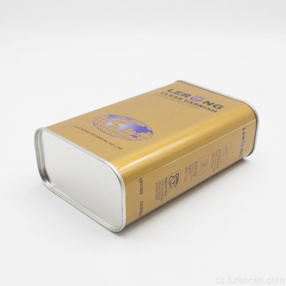 Čtvercová plechovka na motorový olej