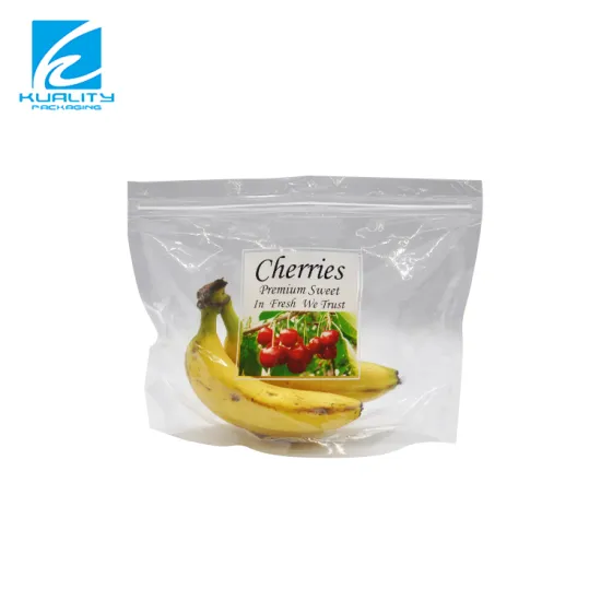 Custom Printed Plastic Anti-Fog Stand-Up Mango Packaging Bags with Zipper Lock