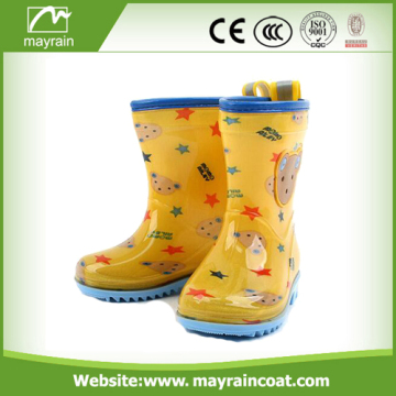 Bottes de pluie d'impression de dessin animé de Wellies en caoutchouc d'enfants d'enfants