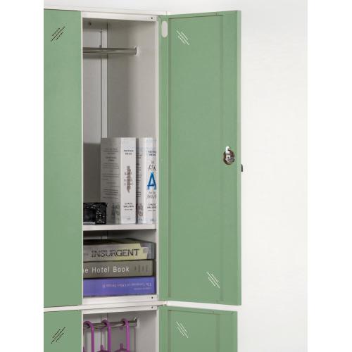 High School Locker 2 Tier Metal Locker for Schools 6 Doors Supplier