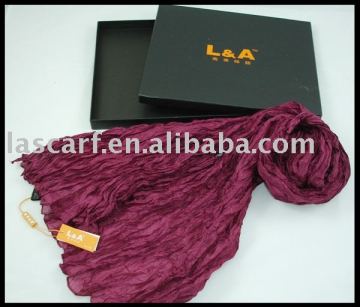 plain purple silk scarf