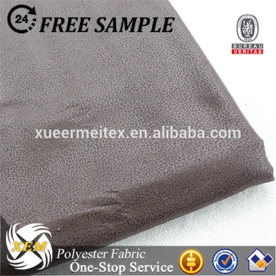 Polyester Bronzed Faux Suede Leather Fabric for Upholstery
