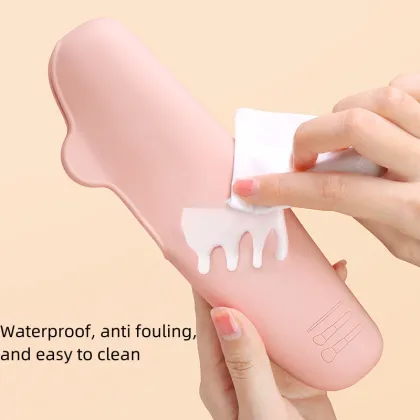 Customizable BPA-Free Portable Travel Makeup Bag: Durable Silicone Makeup Brush Case for Cosmetics