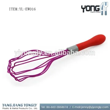 Yongly hand held silicone egg whisk/egg beater with comfort grip handle