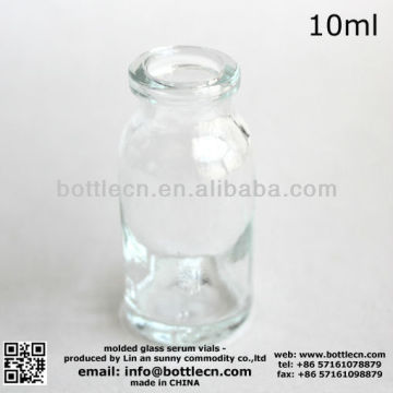 10ml clear glass bottles serum vials for sample storage