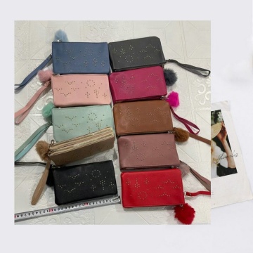 0.8 Dollar CHB019 Leather Pocket Large Capacity Money Wallet with Zipper