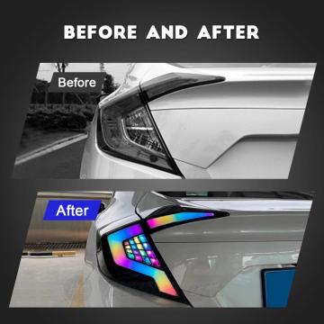 HCMotionz RGB возглавлял задние фонари для Honda Civic 2016-2021