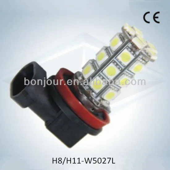27pcs 5050smd h8 h4 h7 led h11 strobe fog light car led fog light