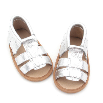Genuine Leather Sandals logo Designs Custom Non Slip