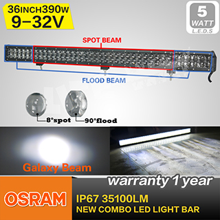 390W High Power Light Bar, 78PCS*5W Osram LED, for ATV/UTV/off Road Car/Mining
