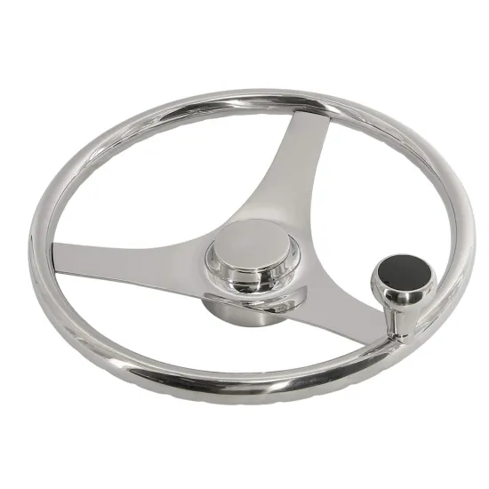 Non-directional 3 Spoke 3/4" Tapered Shaft For Marine Vessels Yacht Etc Boat Accessories logo Custom Boat Steering Wheel