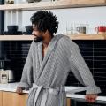 Hotel Spa Bathrobe Luxury Organic Cotton Hotel Spa Hooded Waffle Bathrobe Supplier