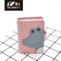 Cartoon crocodile pattern PU credit id card holder