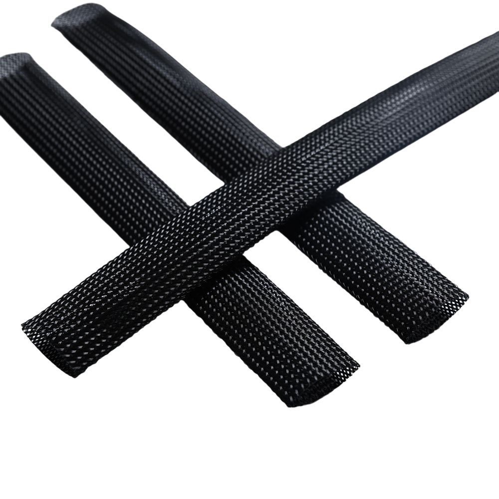 Self wrapping braided cable sleeve