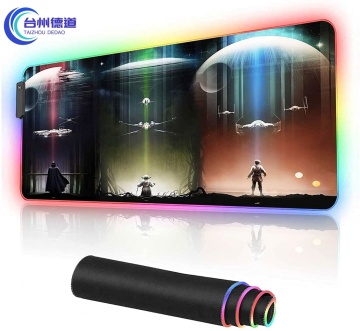 Large Extended RGB Gaming Mouse Pad with Anti-Slip Rubber Base and Waterproof Coating