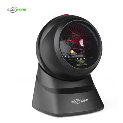 Desktop flatbed 1D omnidirectional laser barcode scanner