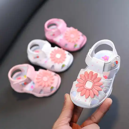 Soft Sole Summer Girl Baby Princess Shoes - Non-Slip Sandals for 1-3 Year Olds