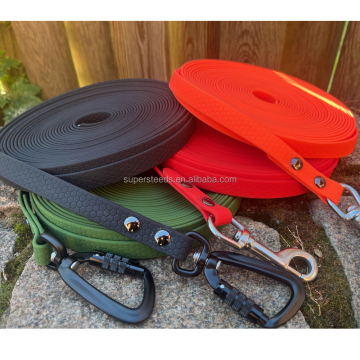 Premium Aluminum Carabiner HEXA PVC Dog Leash - 3/4" Outdoor Adventures - 5m, 10m, 15m Lengths