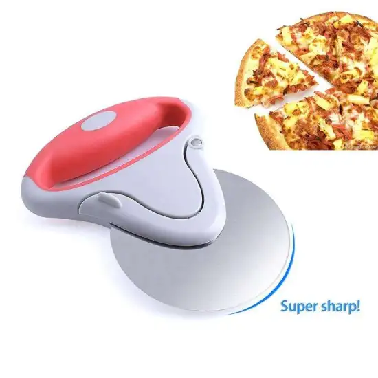 Professional Stainless Steel Pizza Cutter Roller with Cover - Hot Seller for Home and Restaurant Use