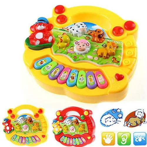 Baby Animal Farm Piano Music Toy Kids Musical Educational Piano Cartoon Animal Farm Developmental Toys for Children baby Gift
