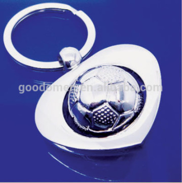 Football shape metal keyrings with led light