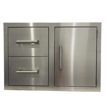 Outdoor Kitchen 304 Stainless Steel Structure Dust-proof Waterproof Door Drawer Combination