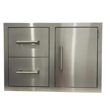 Outdoor Kitchen 304 Stainless Steel Structure Dust-proof Waterproof Door Drawer Combination