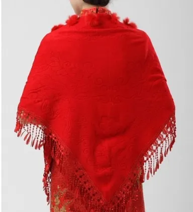 New Wedding Bolero Outerwear Wedding Accessories Urged Wrap Bride Formal Winter Cape Bride Fur Shawl Wedding Jacket Wrap OJ00172