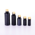 Round shoulder black glass bottle for essential oil